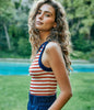 Gina Stripe Ribbed Crop Tank