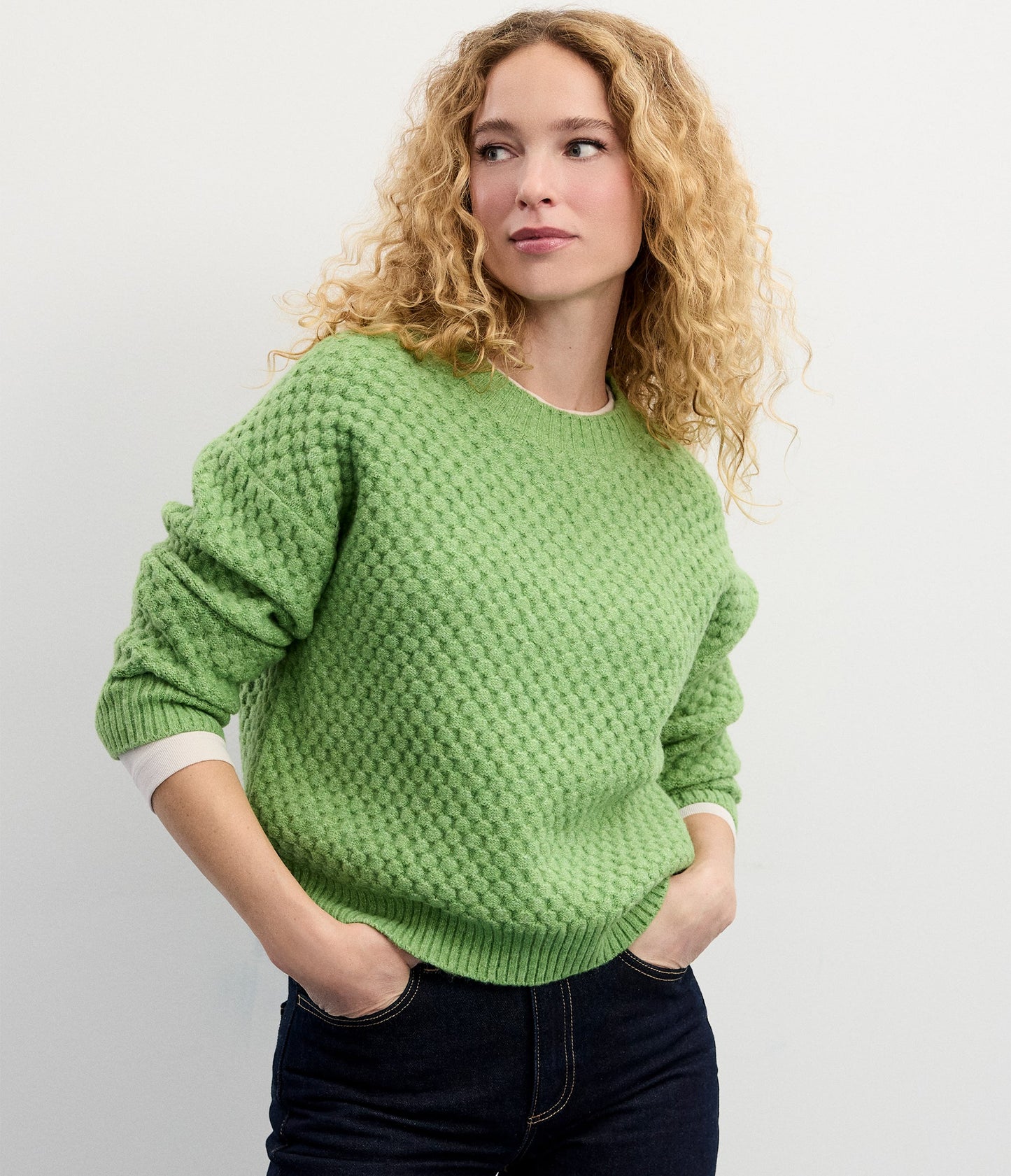 Sophia Honeycomb Stitch Sweater
